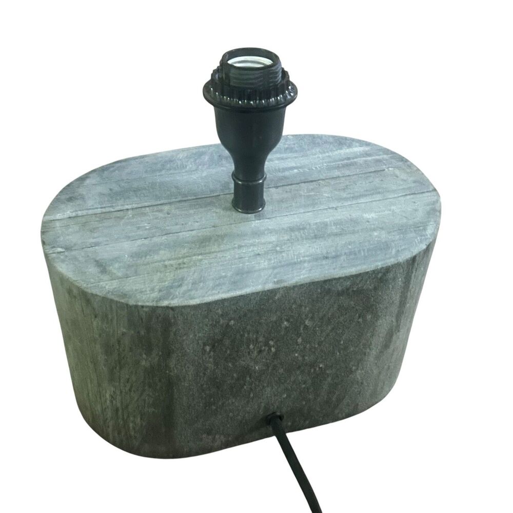 Zara Home Solid Natural Slate Table Lamp Base Modern Organic Stone 16 lb - Picture 4 of 5